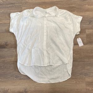 white roll cuff shirt button up
